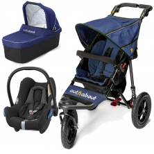 Out n About Nipper Single 360 V4 3in1 Travel System-Royal Navy