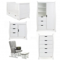 Obaby Stamford Classic Sleigh 5 Piece Furniture Roomset-White