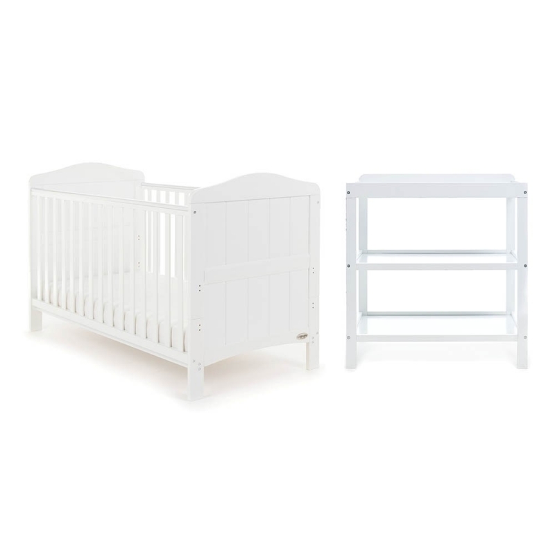 Obaby Whitby 2 Piece Furniture Set-White (NEW)