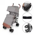 Ickle Bubba Discovery PRIME Silver Chassis Pushchair-Grey