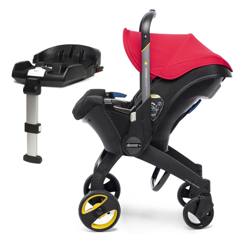 Doona Infant Car Seat Stroller With ISOFIX Base-Flame Red 