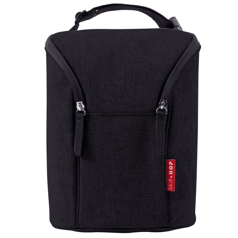 Skip Hop Black Double Bottle Bag
