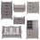 Obaby Stamford Luxe Sleigh 5 Piece Furniture Room Set-Taupe Grey
