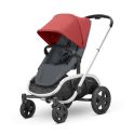 Quinny Hubb Silver Frame Shopping Stroller-Red/Graphite