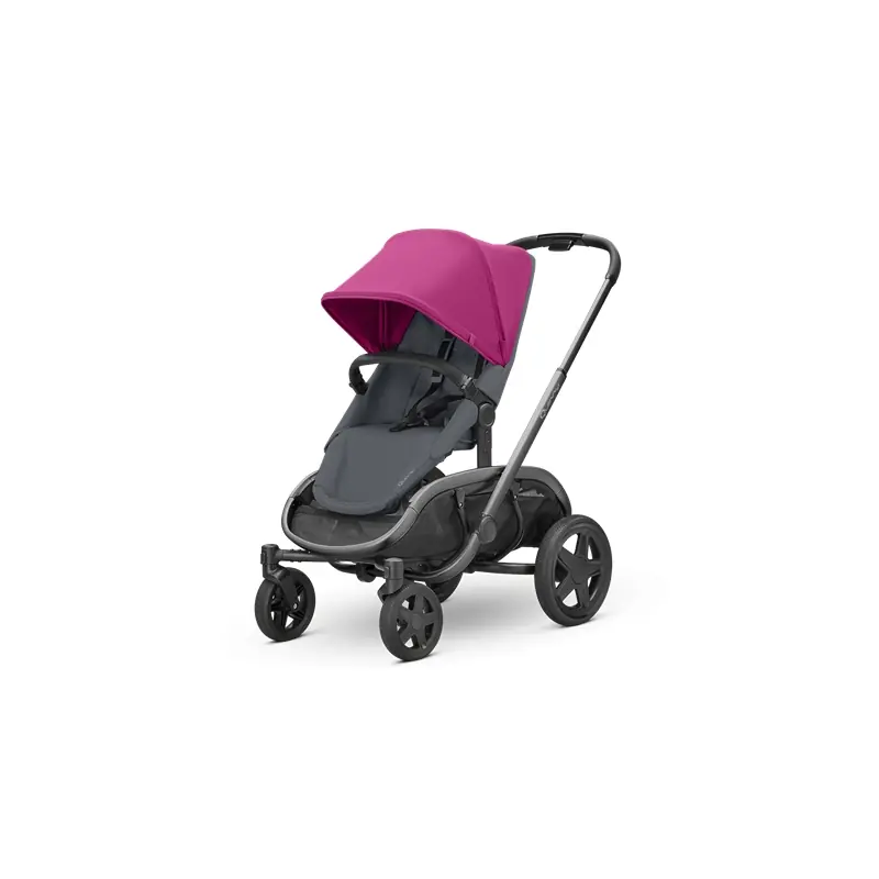 Quinny Hubb Graphite Frame XXL Shopping Stroller-Pink/Graphite