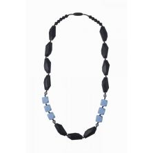 Nibbling Brighton Teething Necklace-Black/Blue