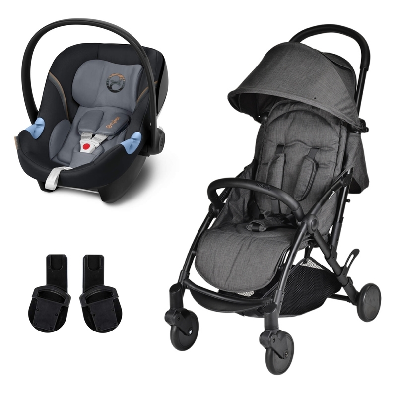 Unilove S Light 2in1 Travel System-Space Black with Aton M Carseat!
