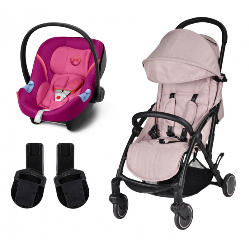 Unilove S Light 2in1 Travel System-Spring Pink with Aton M Carseat!