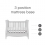 Tutui Bambini Roma Mini Sleight Cot bed With Under Bed Drawer-Dove Grey
