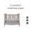 Tutui Bambini Roma Mini Sleight Cot bed With Under Bed Drawer-Truffle Grey