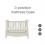 Tutui Bambini Roma Mini Sleight Cot bed With Under Bed Drawer-Linen