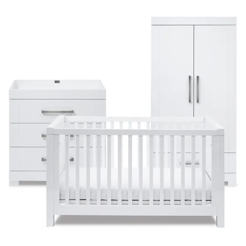 Silver Cross Notting Hill 3 Piece Room Set-White 