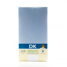 DK Glove ORGANIC Fitted Cotton Sheet for Cot Bed 140x70-Blue