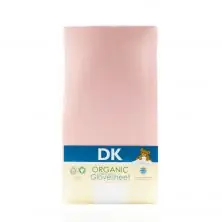 DK Glove ORGANIC Fitted Cotton Sheet for Cot 120x60-Pink