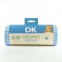 DK Glovesheets 100% Organic Kint Cotton Baby Blanket 100x75cm-Blue