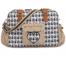 Pink Lining Yummy Mummy Changing Bag-Apples and Pears Blue