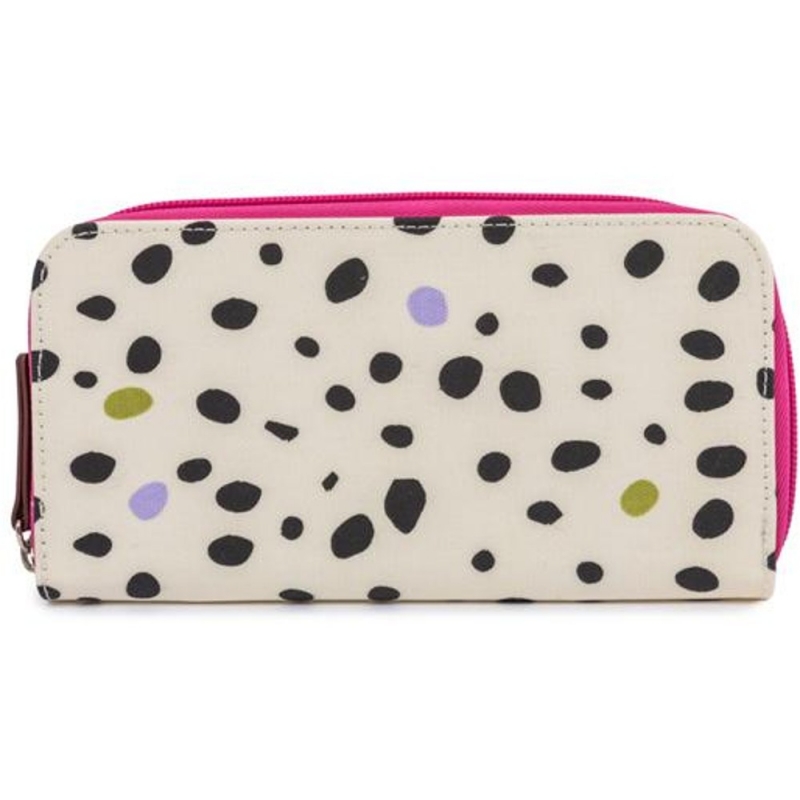 Pink Lining Wallet-Dalmatian Fever 