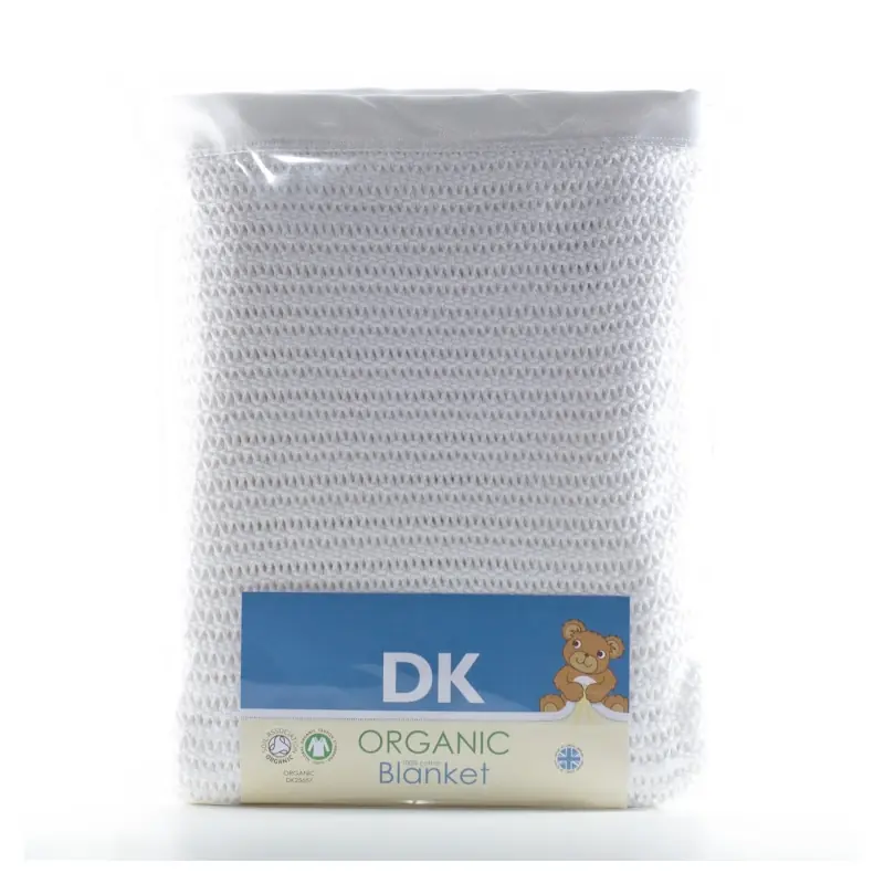 DK Glove Organic Fitted Cotton Blanket for Cotbed 130x160cm