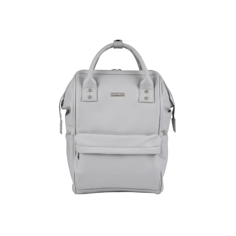 BabaBing Mani Backpack Changing Bag Faux Leather-Dove Grey
