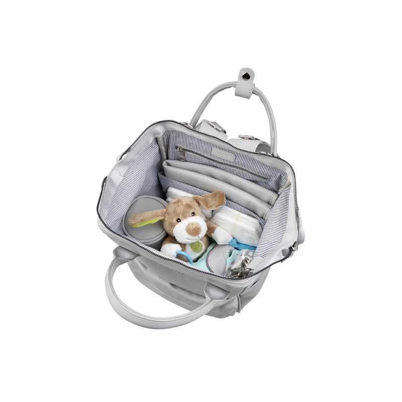 faux leather changing backpack