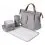 BabaBing Mani Backpack Changing Bag Faux Leather-Grey