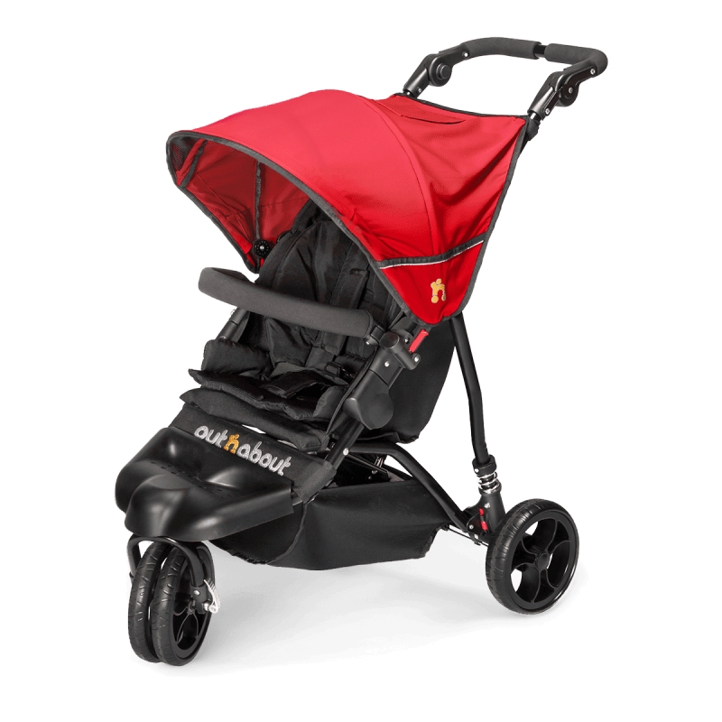 Out n About Little Nipper Single Stroller-Poppy Red