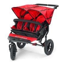 Out n About Nipper Double 360 V4 Stroller-Carnival Red 