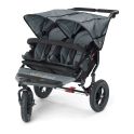 Out n About Nipper Double 360 V4 Stroller-Steel Grey WITH FREE RAIN COVER