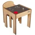 Little Helper FunStation Toddler Table and Chair Set-Chalky