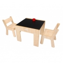 Little Helper New FunStation Duo Toddler Table and 2 Chair Set-Chalky