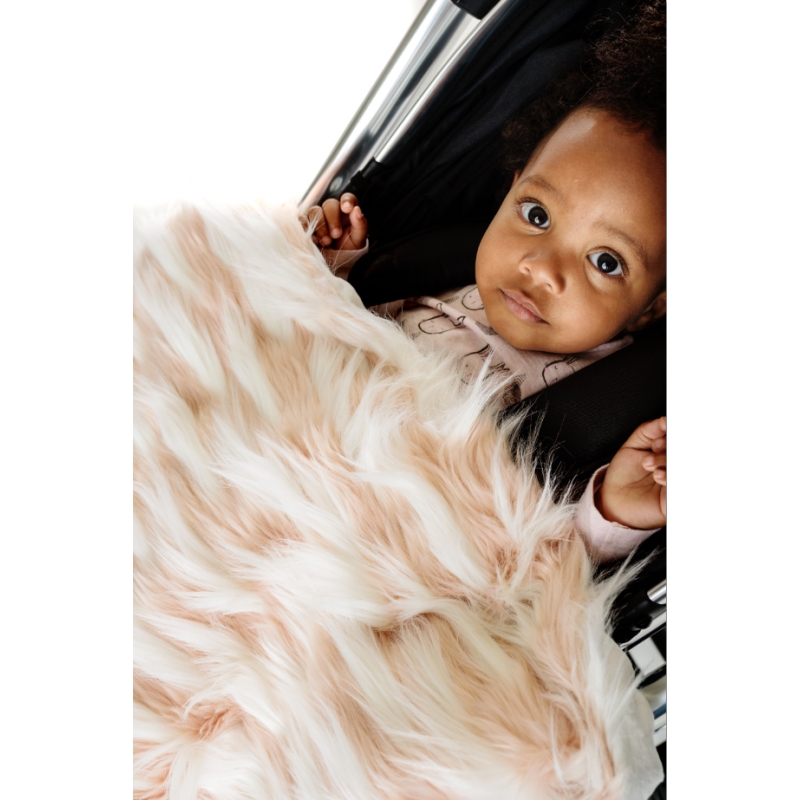 Bizzi Growin Rebel Faux Fur Baby BlanketPink
