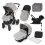 Ickle Bubba Stomp V3 Silver Frame All-in-one Travel System With Galaxy Carseat & Isofix Base-Silver