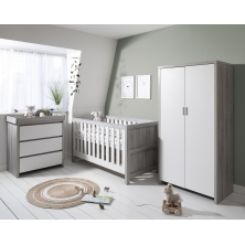 Tutti Bambini Modena 3 Piece Room Set-Grey Ash and White (2022)