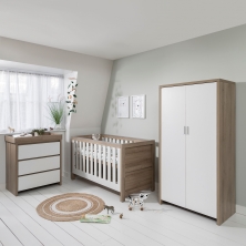 Tutti Bambini Modena 3 Piece Room Set-White and Oak *