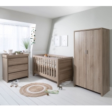 Tutti Bambini Modena 4 Piece Room Set-Oak (2022) Inc Free Nursing Pillow Worth £49.99! 