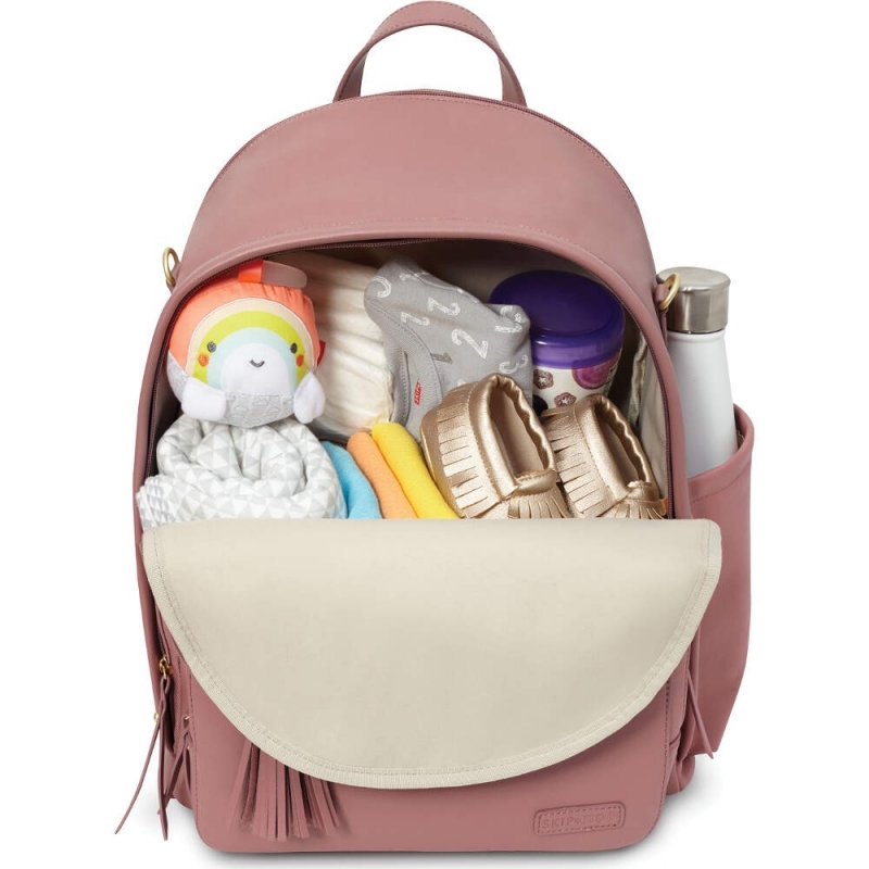 Skip Hop Greenwich Simply Chic Changing Backpack Dusty Rose