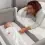 Shnuggle Air Bedside Crib With Crib Mattress-Dove Grey