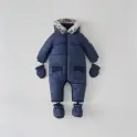 Silver Cross Boys Classic Quilt Pramsuit- Navy 9-12 Months