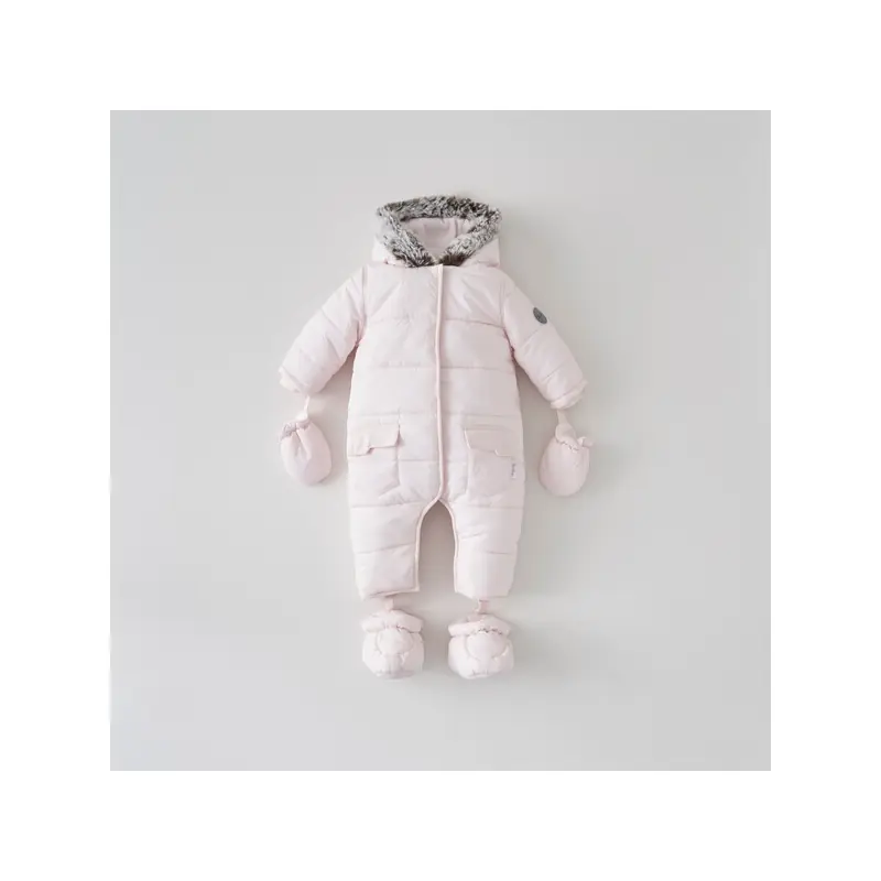 Image of Silver Cross Girls Classic Quilt Pramsuit- Pink 0-3 Months