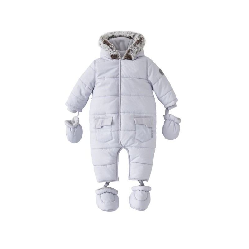 Silver Cross Unisex Classic Quilt Snowsuit Grey 12 18 Months