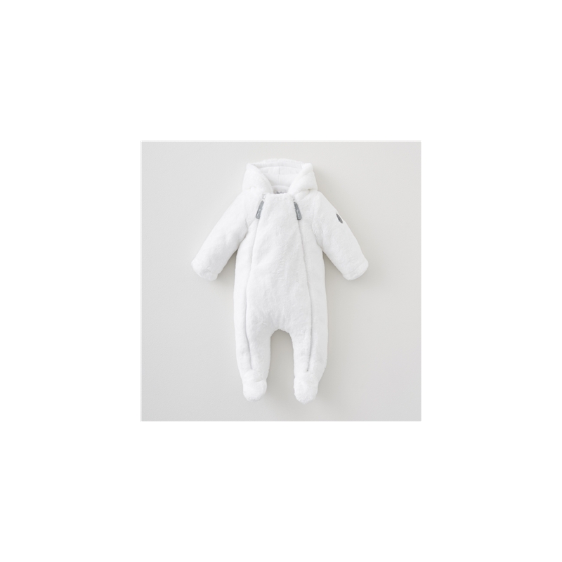 Silver Cross Unisex New Baby Fur Pramsuit- White 0