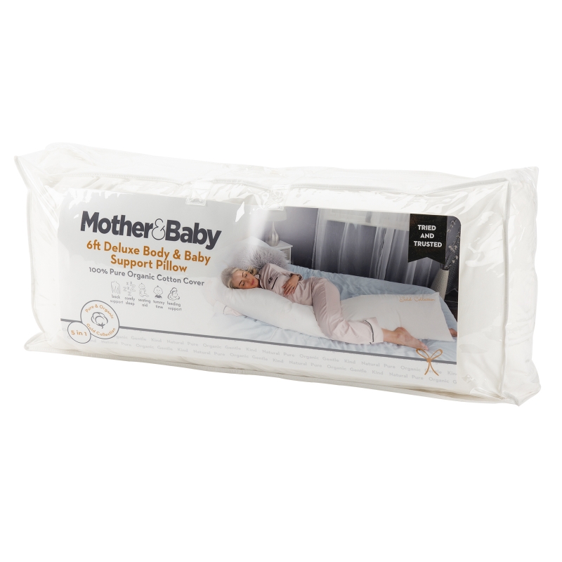 Mother Baby Organic Cotton 6ft 3 In 1 Maternity Pillow Pu