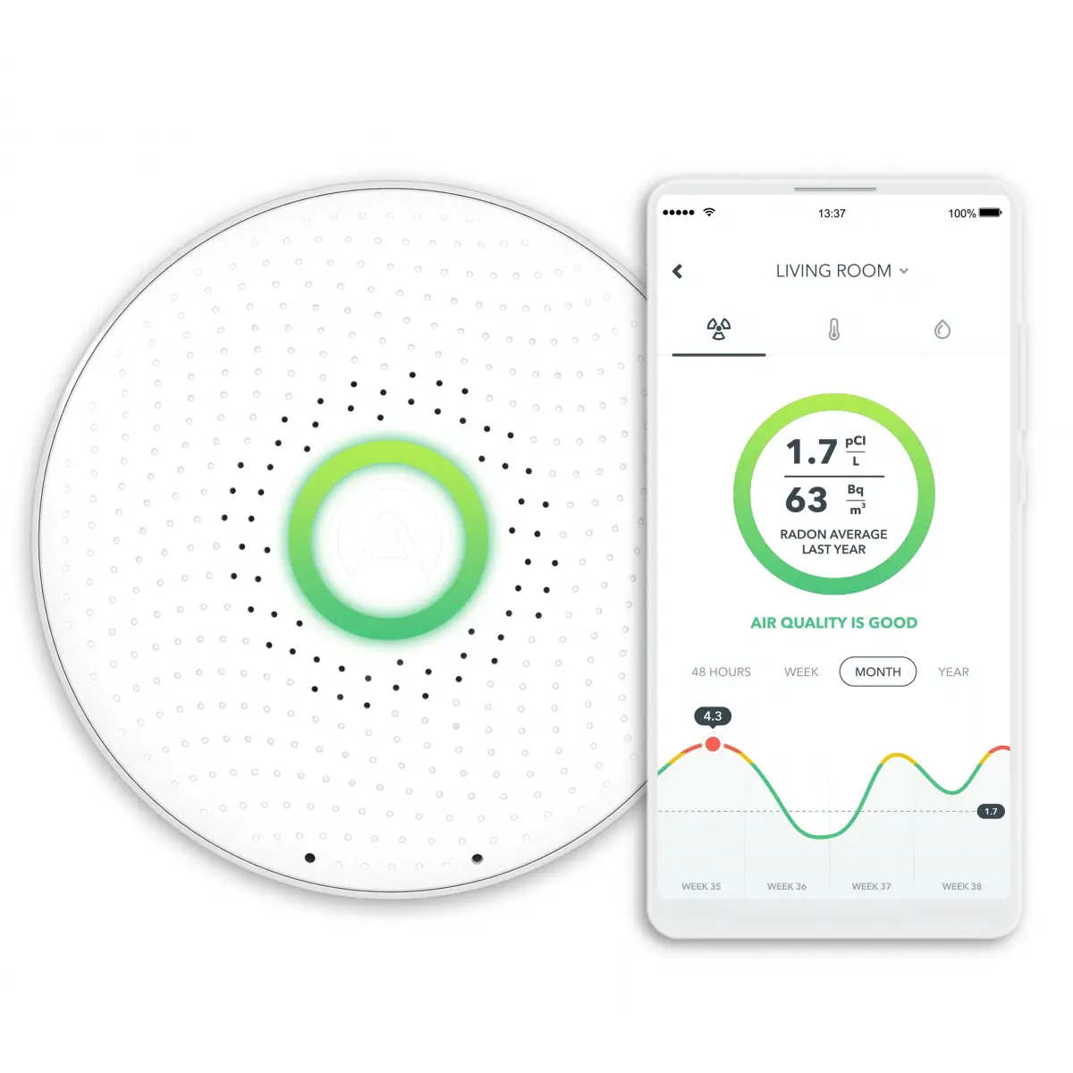 Airthings Wave-Smart Radon Monitor