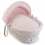 Clair De Lune Waffle White Wicker Moses Basket Colour-Pink