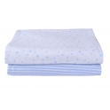 Clair De Lune 2 Pack Fitted Cot Bed Sheets-Blue 