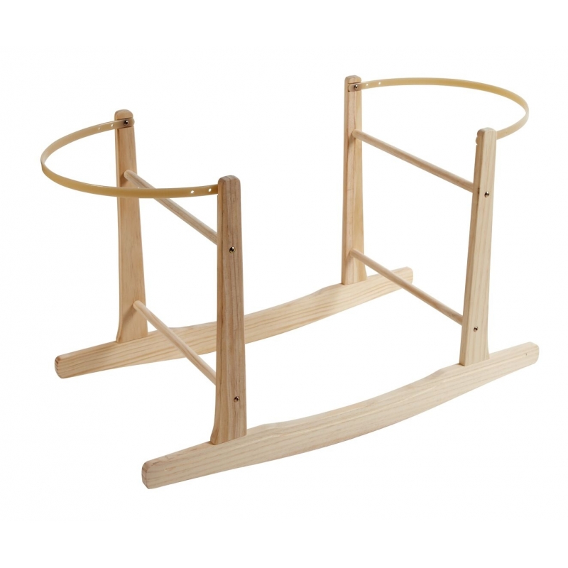 Clair De Lune Rocking Moses Basket Stand-Natural
