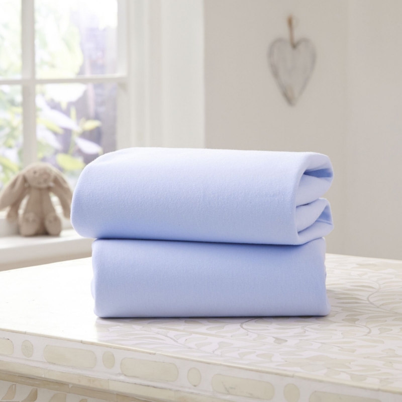 Clair De Lune 2 Pack Cotton Fitted Pram/Crib Sheets