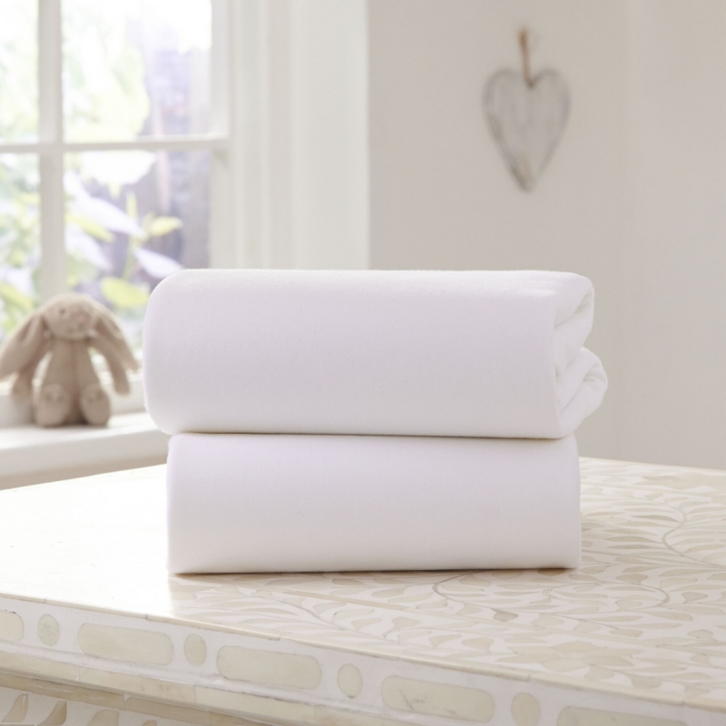 Clair De Lune 2 Pack Cotton Fitted Pram/Crib Sheets