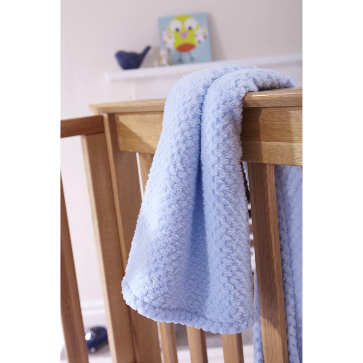 Image of Clair De Lune Honeycomb Baby Blanket-Blue