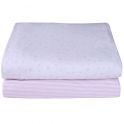 Clair De Lune 2 Pack Fitted Moses Sheets-Pink